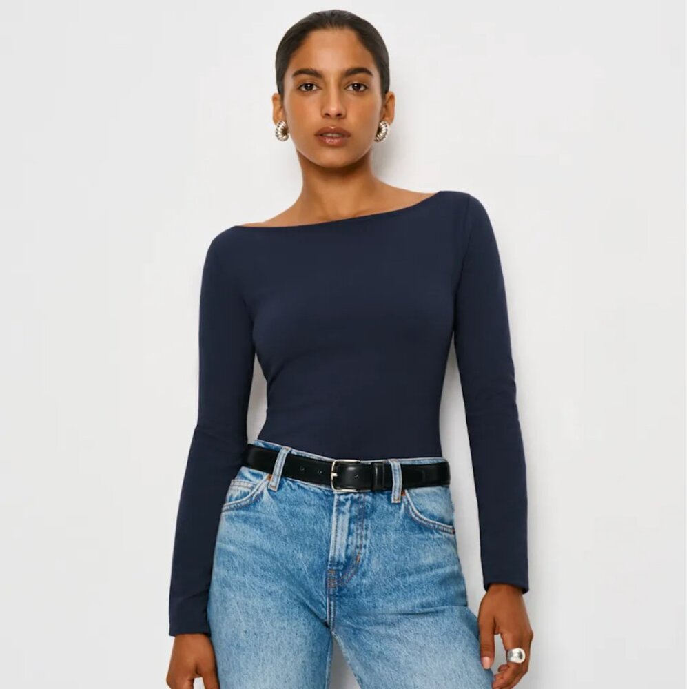 Reformation Wiley Knit Top (Midnight)